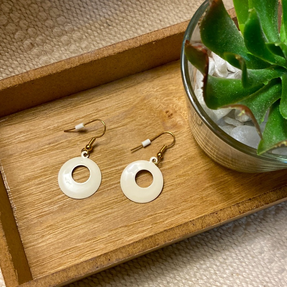 White earrings